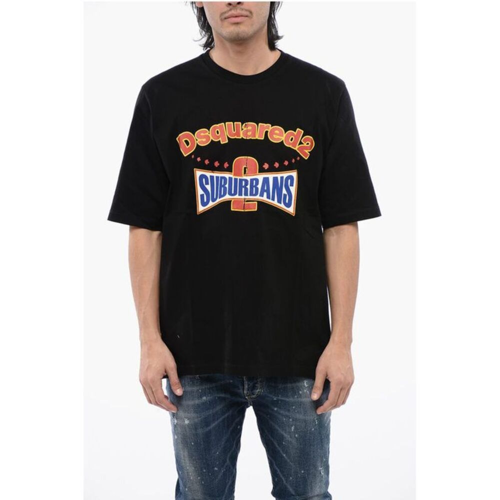 Dsquared² Crew Neck D2 SUBURBAN Skater Fit Cotton Men's T-Shirt